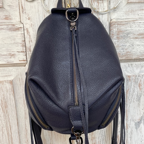 Rebecca Minkoff Handbags - Like New Rebecca Minkoff Julian Medium Leather Backpack Twilight Dark Blue NAVY